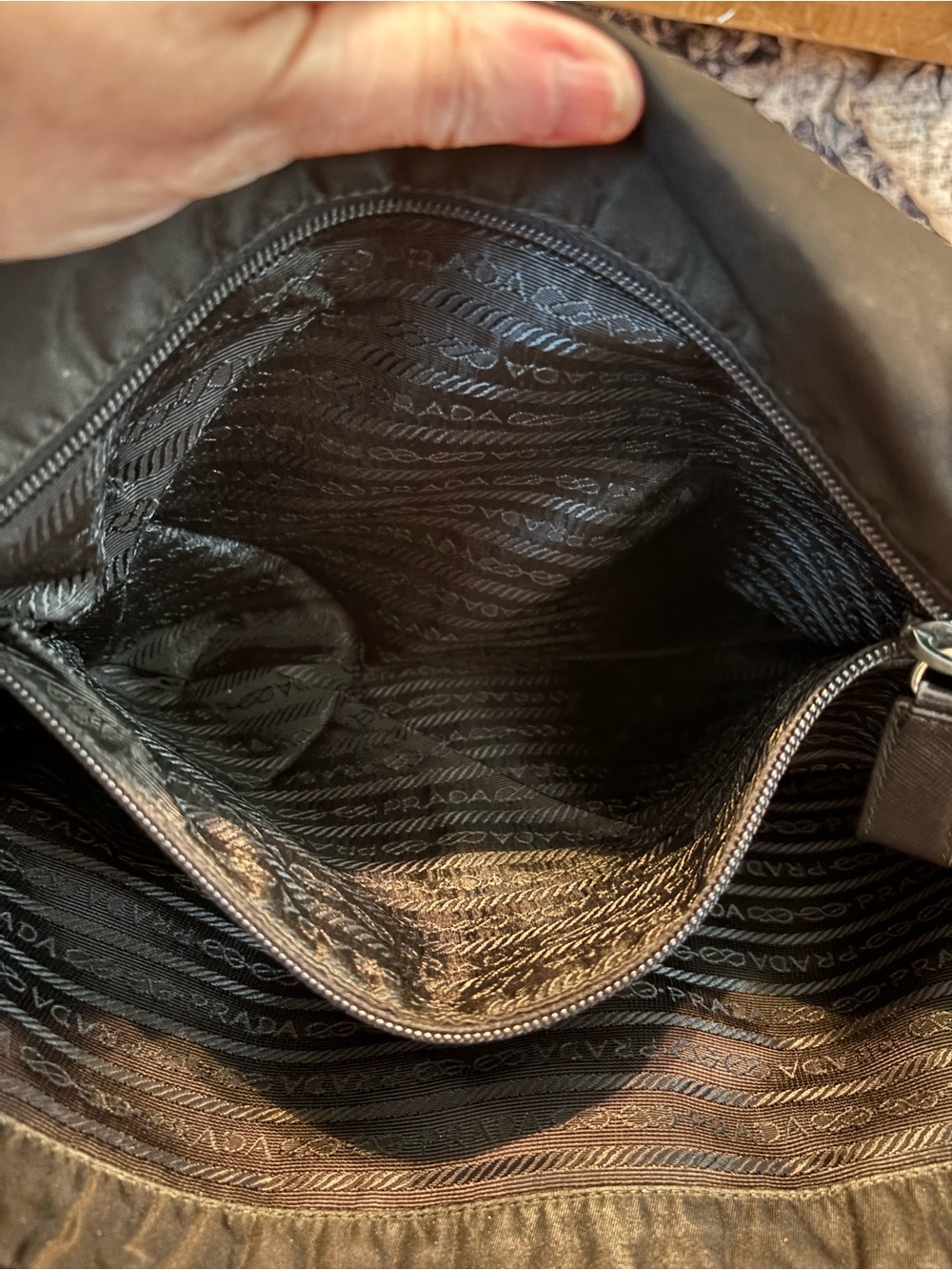 Authentic Vintage Prada Black Tessuto Nylon Double Buckle Messenger Bag - Picture 13 of 16